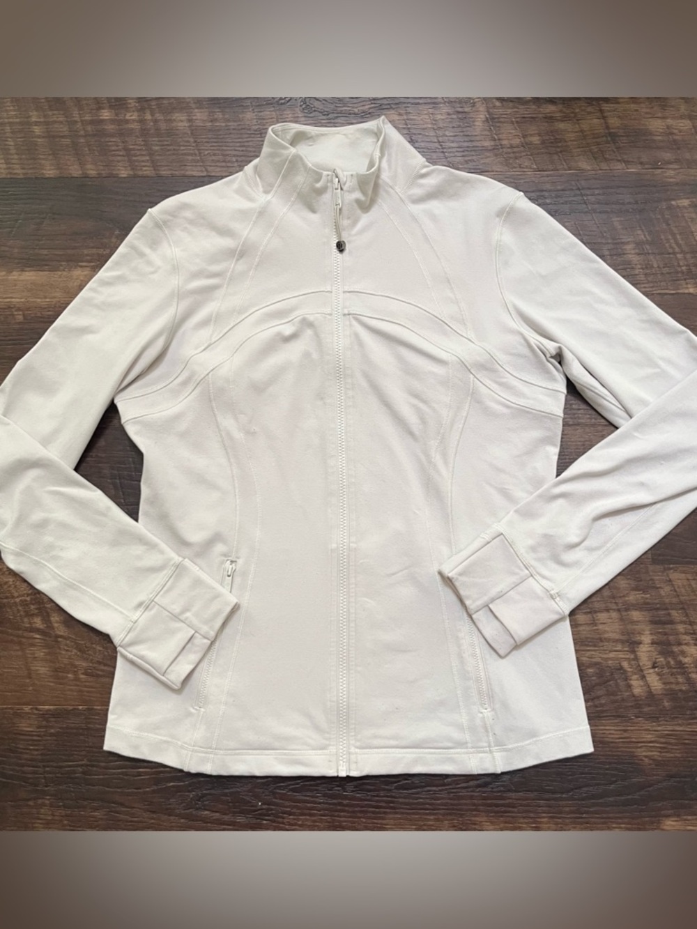 Lululemon Athletica off white full zip athletic define jacket Size 14 *READ